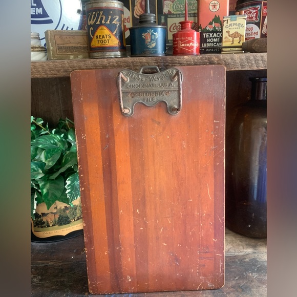 Office Antique Globewernicke Co Wooden Clipboard Columbia File Poshmark
